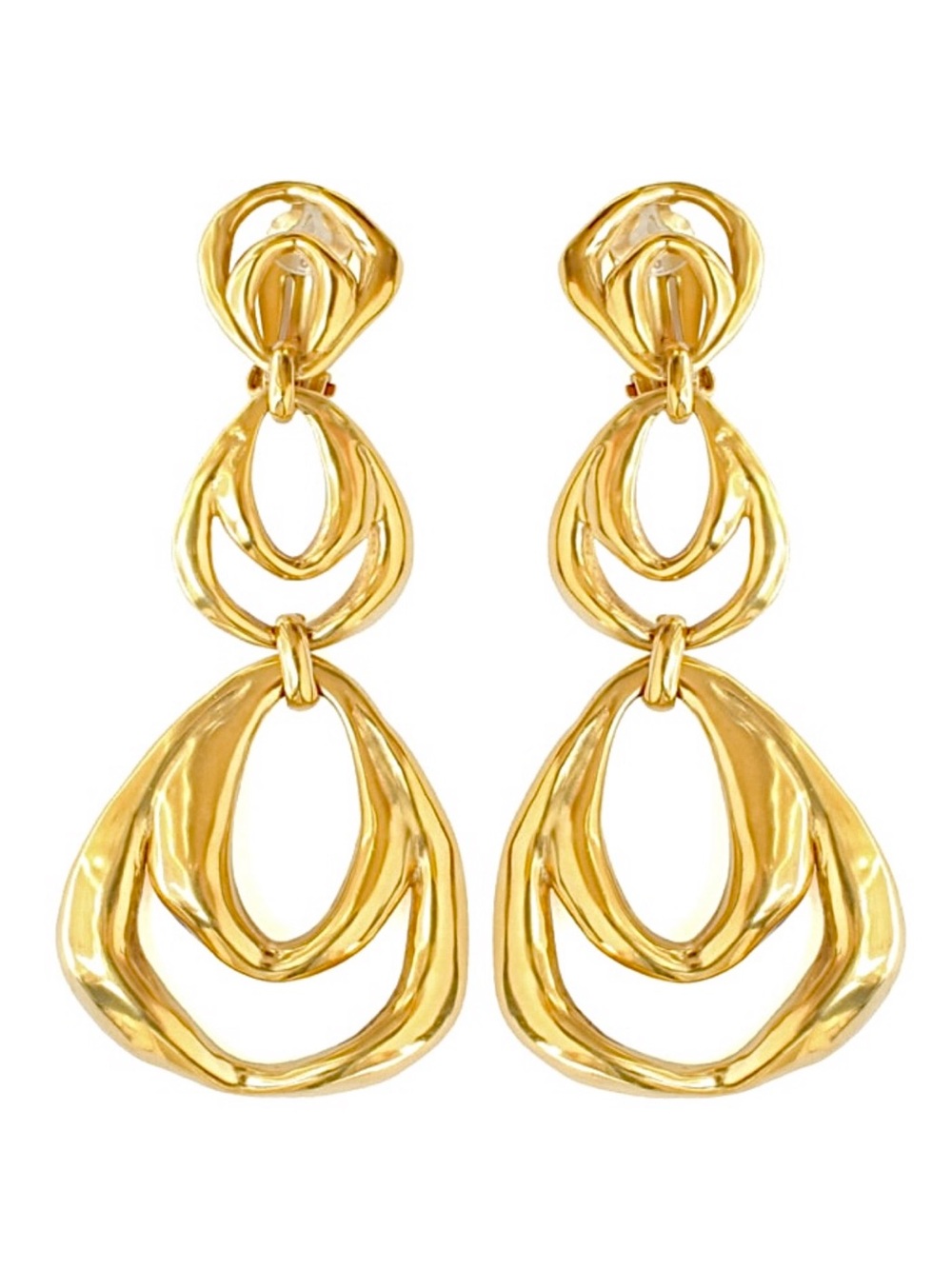 Goossens Paris ~ Spirale Three Links Clip Earrings